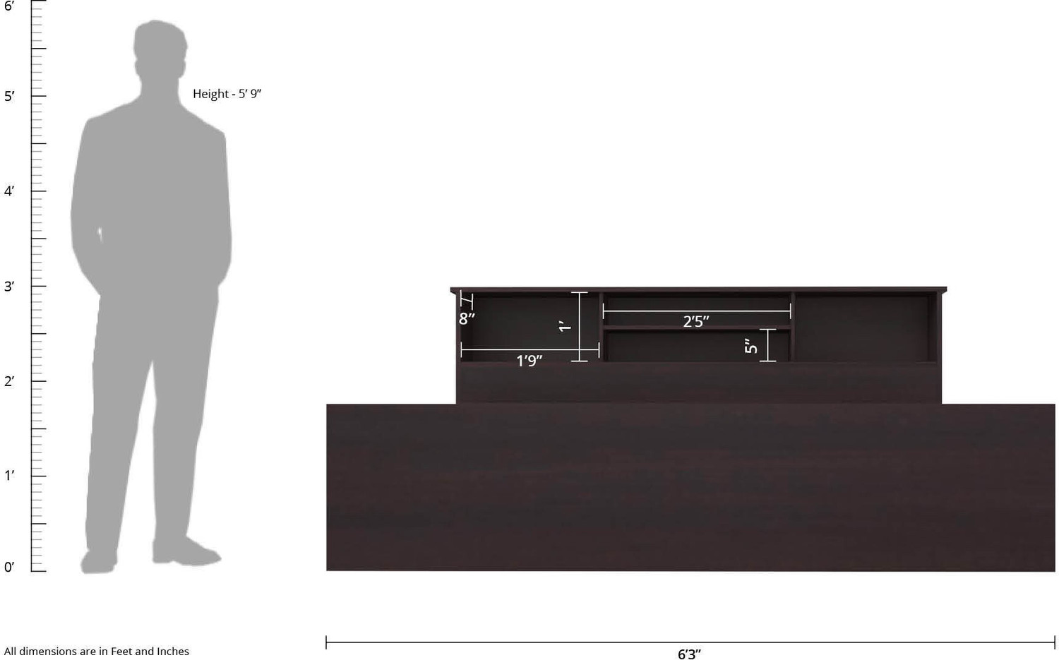 Image of Crystal Furnitech Skyler Engineered Wood King Bed, 223.5 cm x 190 cm (7.33 ft x 6.23 ft)