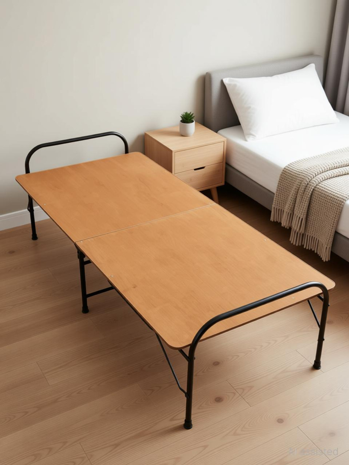 Image of STEELOART Metal King Bed, 140 cm x 72 cm (4.59 ft x 2.36 ft)