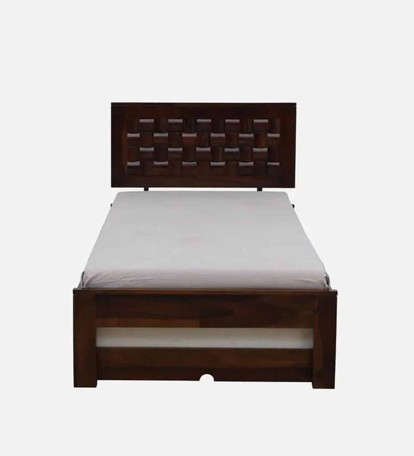 Image of SaidanWood Sheraton Sheesham Wood Zokar Trundle Single Bed Provincial Teak Solid Wood Single Bed, 211 cm x 98 cm (6.92 ft x 3.22 ft)