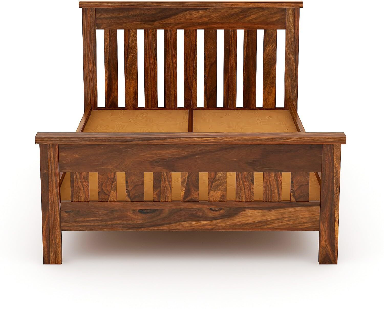 Image of Devsignature solid Wood Bed /Cot /Palaung For Bed Room /Home /Hotel Solid Wood Single Bed, 188 cm x 127 cm (6.17 ft x 4.17 ft)