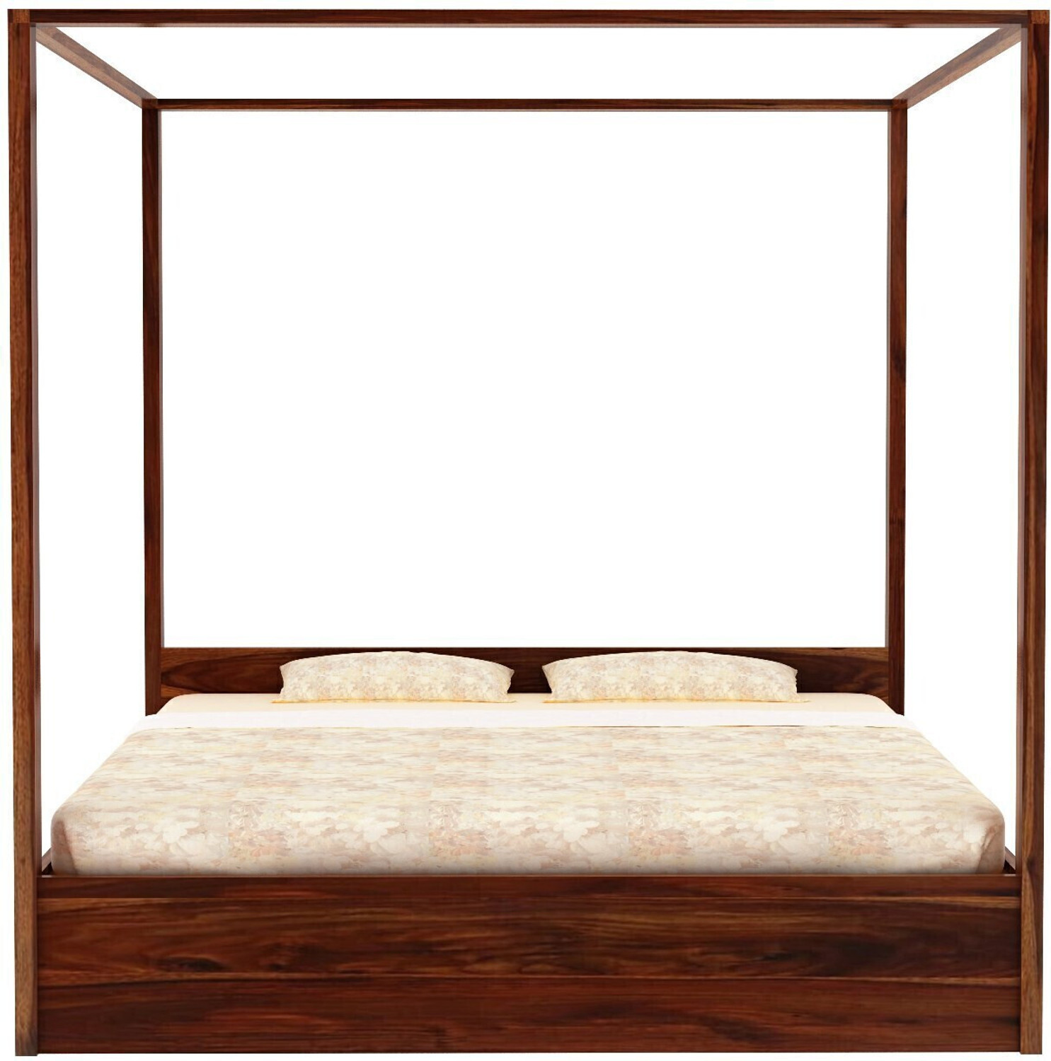 Image of WOODENJOY Sheesham Wood Queen Bed With Drawers Storage /Wooden Queen Bed With Storage Solid Wood Queen Drawer Bed, 210.82 cm x 160.02 cm (6.92 ft x 5.25 ft) (Finish Color - Natural- 4-D, Delivery Condition - DIY(Do-It-Yourself))