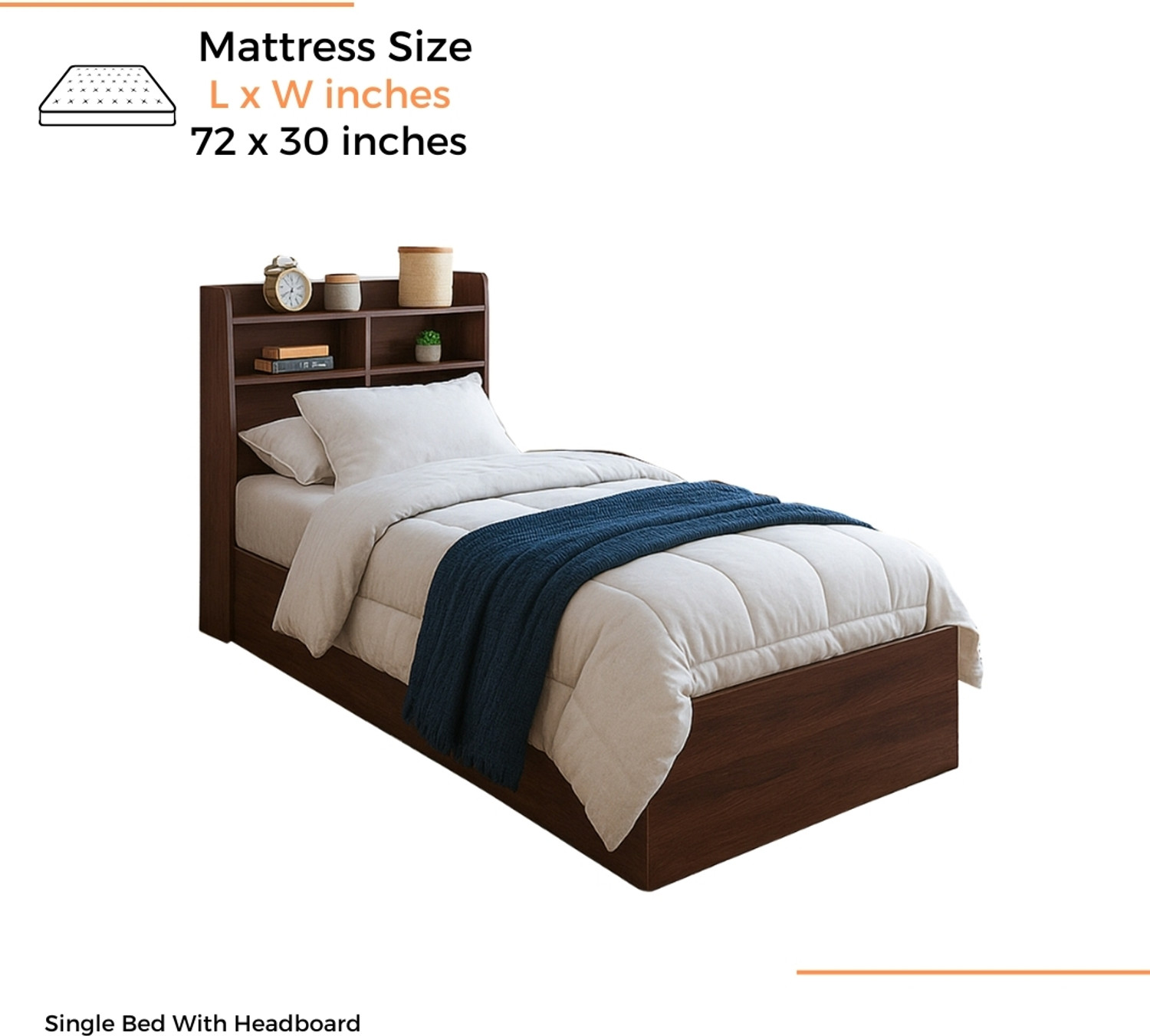 Image of GUDSMITH BSC16P Engineered Wood Single Box Bed, 204 cm x 85 cm (6.69 ft x 2.79 ft)