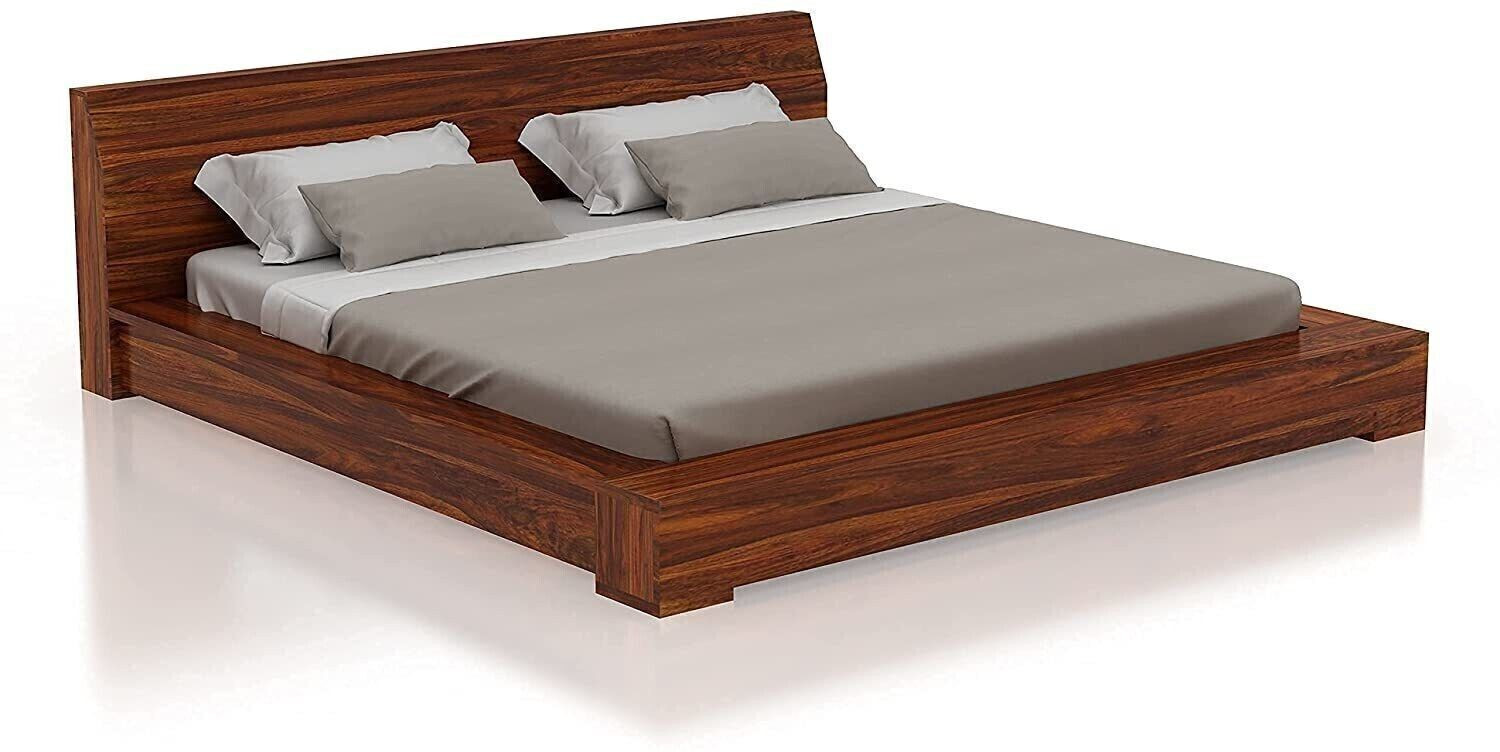 Image of Ganpati Arts Sheesham Wood Queen Size Bed for Bedroom /Home /Hotel /Living Room Solid Wood Queen Bed, 228 cm x 192 cm (7.48 ft x 6.3 ft)
