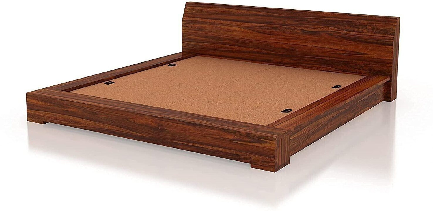 Image of Ganpati Arts Sheesham Wood Queen Size Bed for Bedroom /Home /Hotel /Living Room Solid Wood Queen Bed, 228 cm x 192 cm (7.48 ft x 6.3 ft)