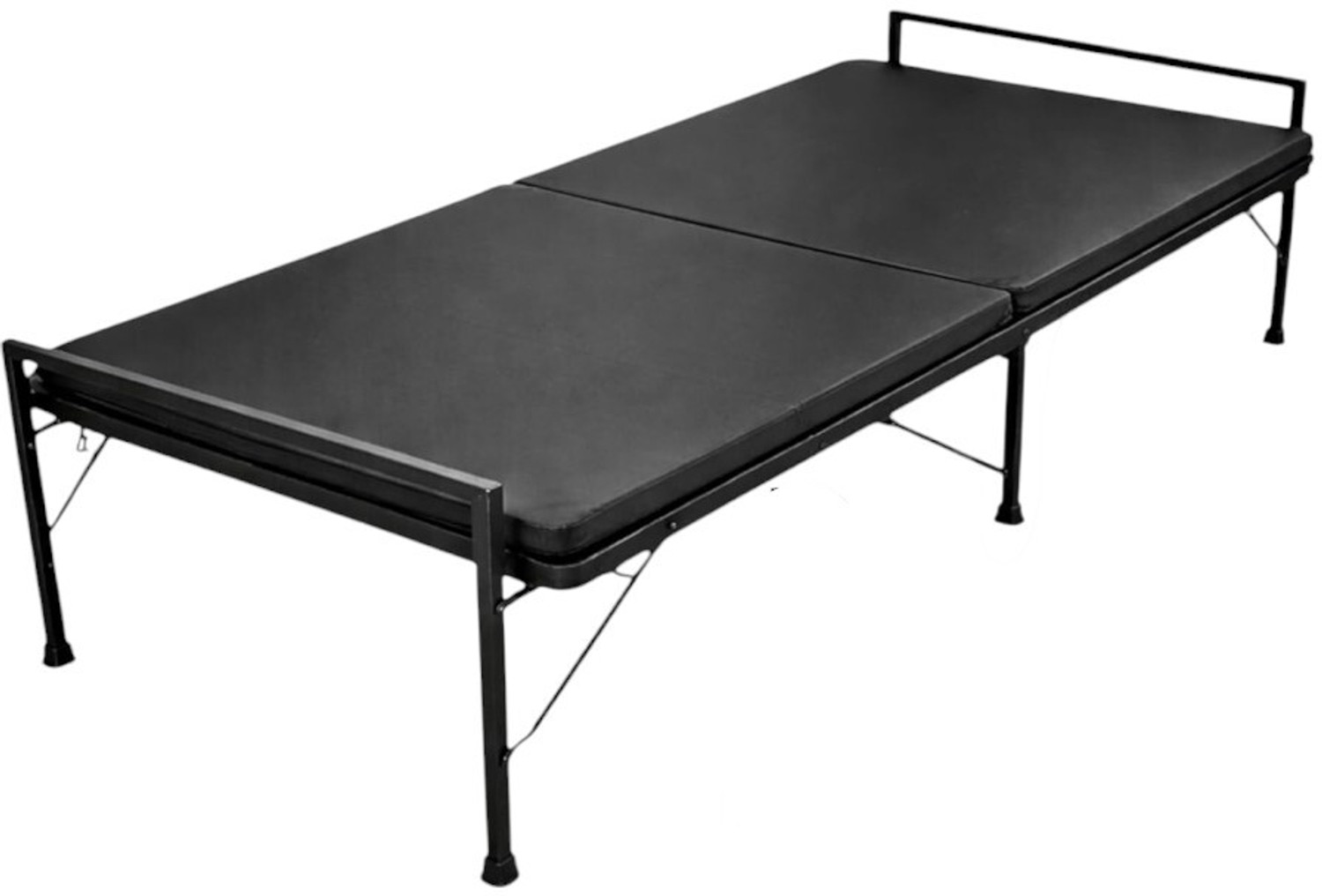 Image of NATTNAK WE TRULY CARES Folding Bed with Metal Frame & Cushioned Mattress | Space Saving Cot 30x72 Inch Metal Single Bed, 182 cm x 76 cm (5.97 ft x 2.49 ft)