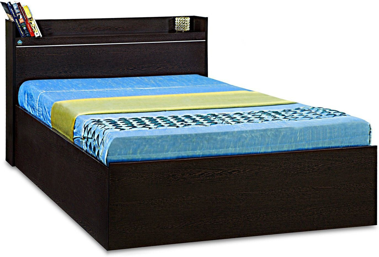 Image of Delite Kom Plum Single Bed | with Box & Headboard Storage | Assembly Included | Engineered Wood Single Box Bed, 213 cm x 96 cm (6.99 ft x 3.15 ft)