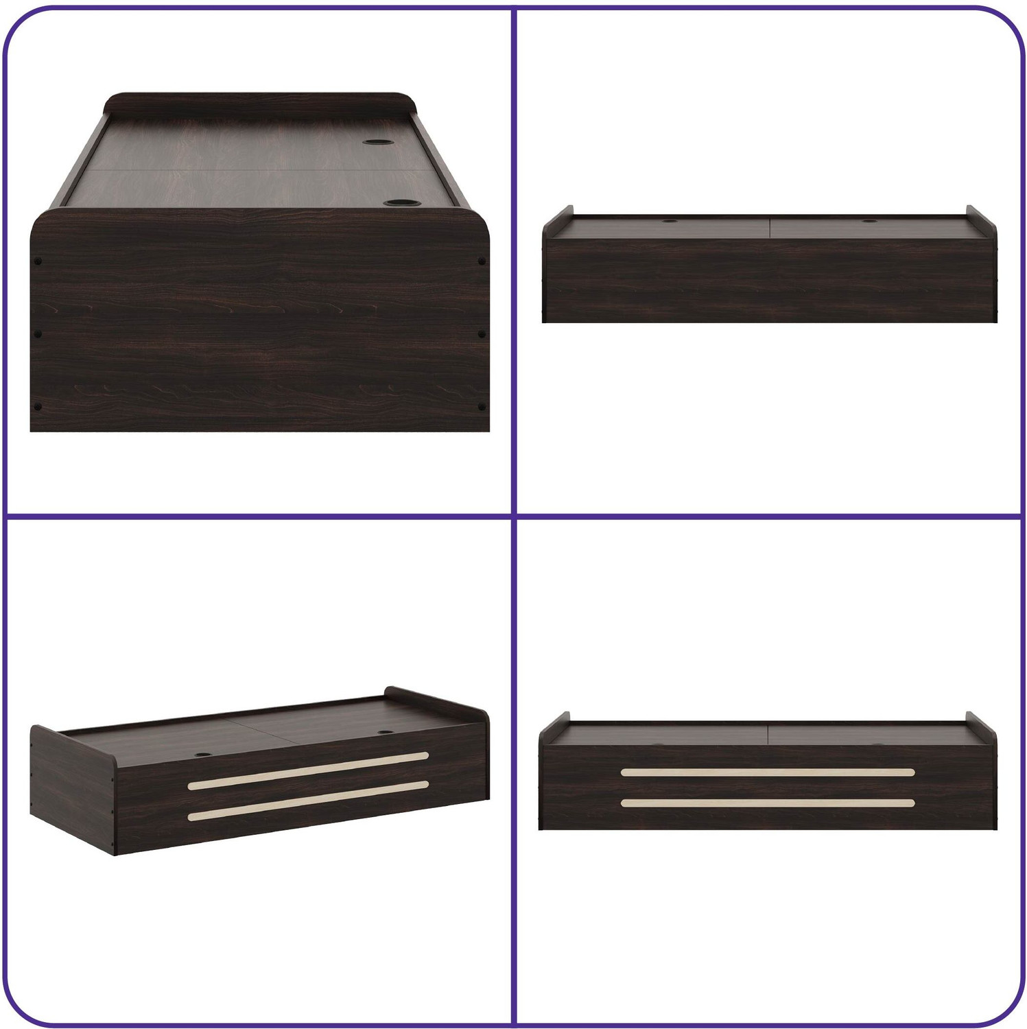 Image of Wakefit Engineered Wood Double Box Bed, 186 cm x 80.9 cm (6.1 ft x 2.65 ft)
