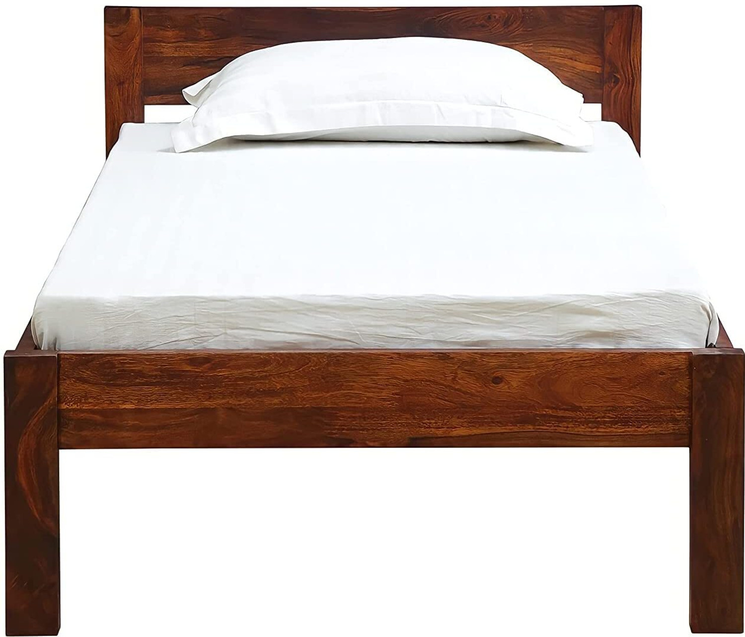 Image of ONIJA no Solid Wood Single Bed, 188 cm x 96 cm (6.17 ft x 3.15 ft)