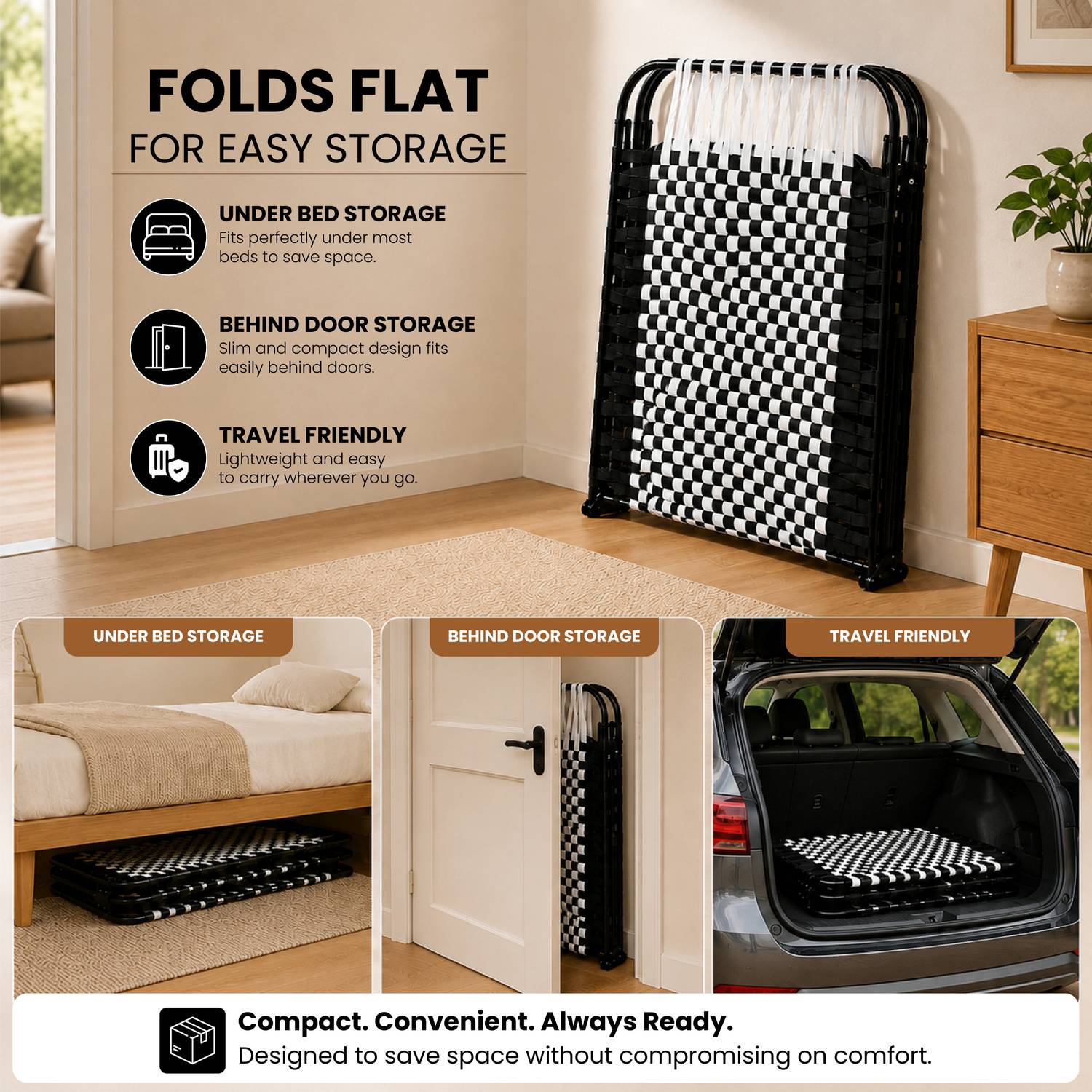 ZEPOMART Folding Bed 6 x 2.5Ft - Image 4