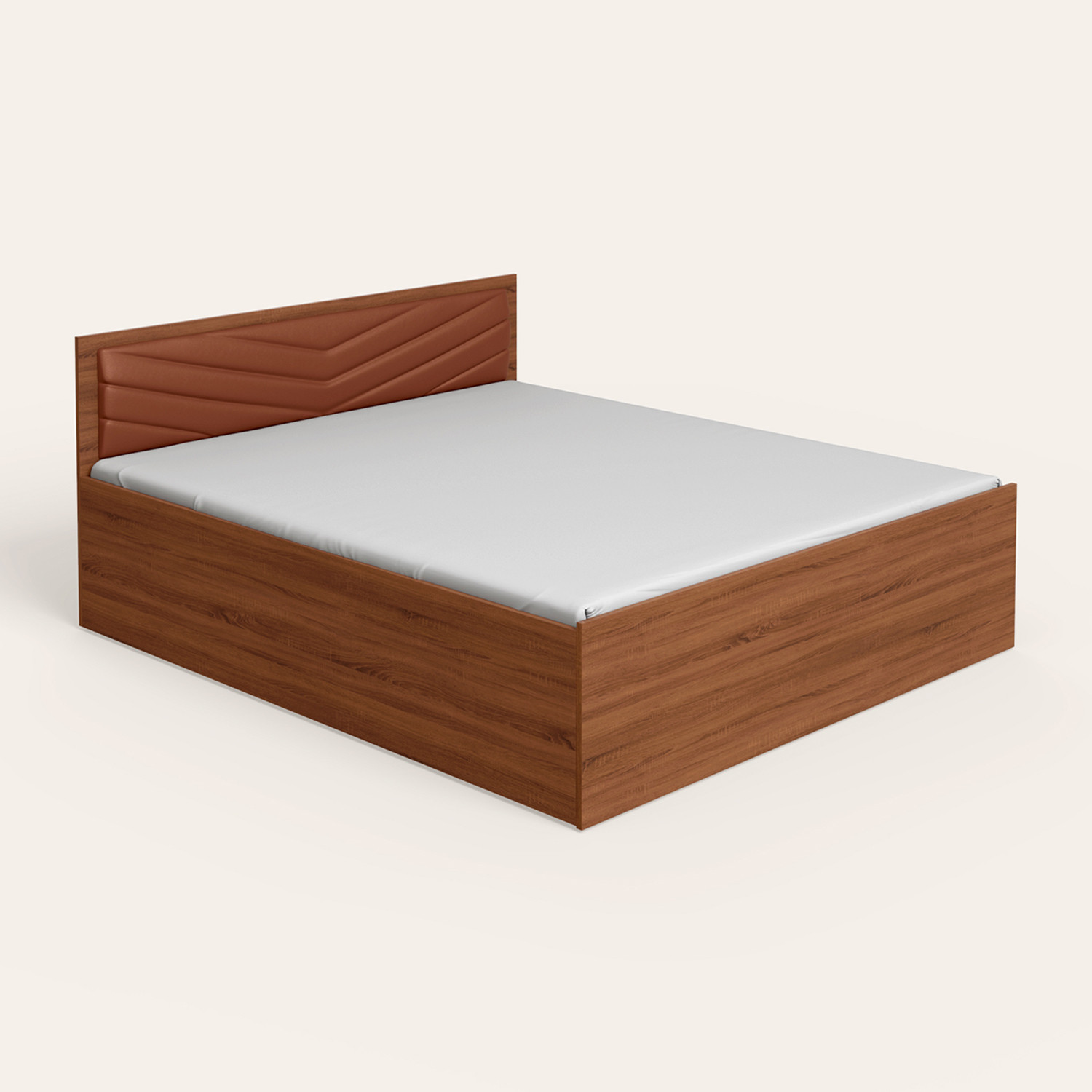 Image of Interio by Godrej Alina Nx Engineered Wood King Drawer Bed, 202.4 cm x 188 cm (6.64 ft x 6.17 ft)