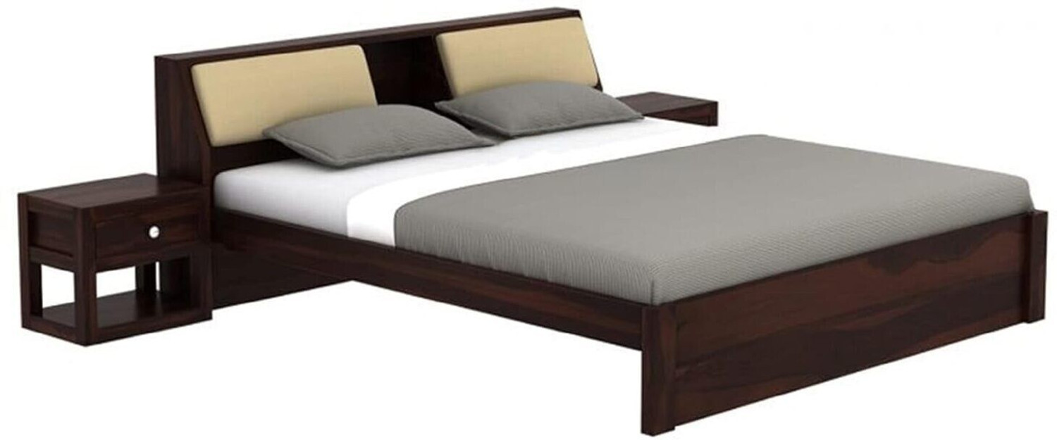Image of Flipkart Perfect Homes Sheesham ( Rosewood ) Solid Wood King Bed, 223.52 cm x 182.88 cm (7.33 ft x 6.0 ft)