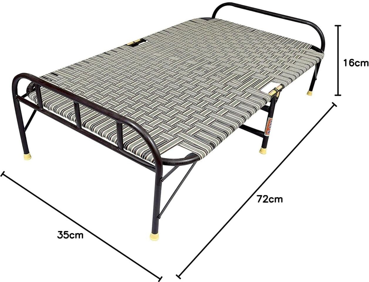 Image of COMFORT Creation Folding Bed for Sleeping with Heavy Metal Bed Frame Single Bed /Camp Bed /Guest Metal Queen Bed, 182.88 cm x 106.68 cm (6.0 ft x 3.5 ft)