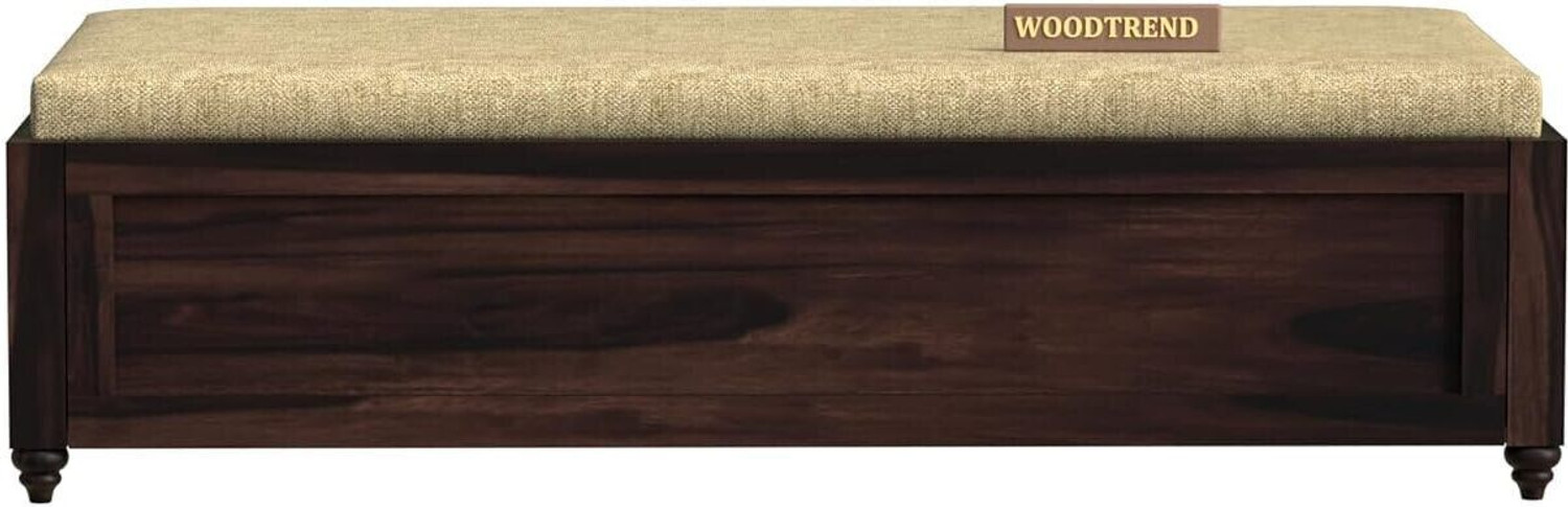 Image of Banshi Solid Sheesham Wood Diwan / Single Bed with Storage Box |Heavy Duty Wooden Frame Solid Wood Single Box Bed, 90 cm x 174 cm (2.95 ft x 5.71 ft)