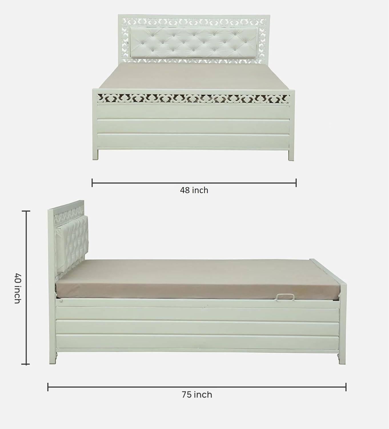 Global Carbin Metal Bed 183cm x 122cm - Image 3