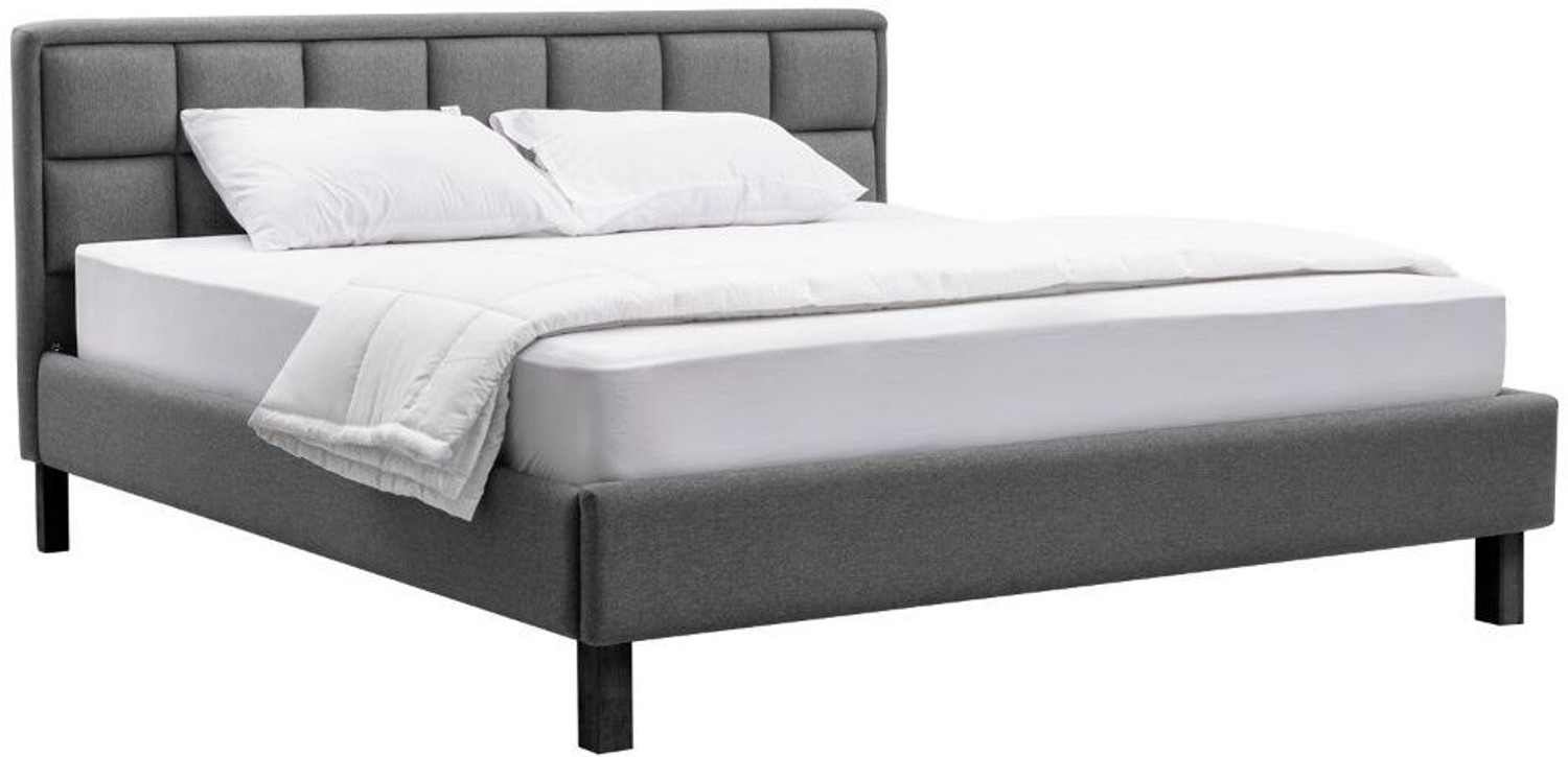 Image of Wakefit Surma Solid Wood King Bed, 213.3 cm x 190.5 cm (7.0 ft x 6.25 ft) (Finish Color - Omega Grey, Delivery Condition - Knock Down)