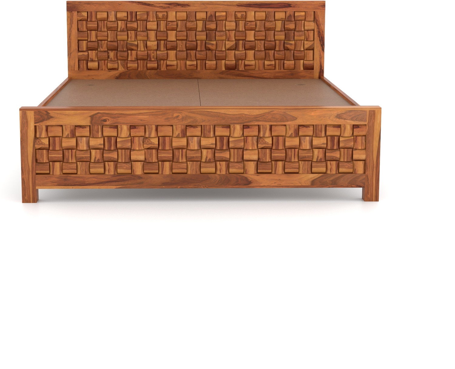 Image of Divine Arts Solid Wood Queen Bed, 205.74 cm x 157.48 cm (6.75 ft x 5.17 ft)