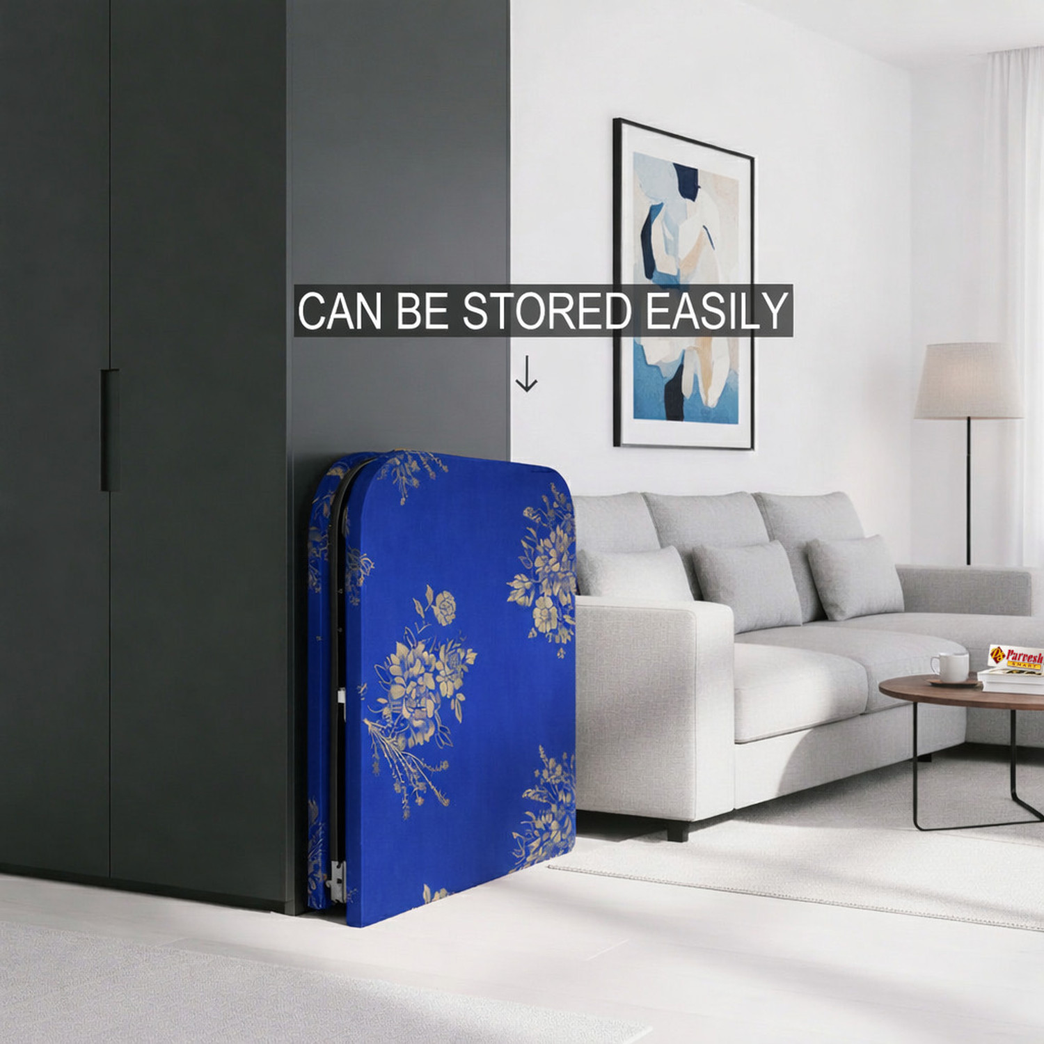 Image of PS PARVESH SMART Mattress folding bed Metal Single Bed, 183 cm x 92 cm (6.0 ft x 3.02 ft)