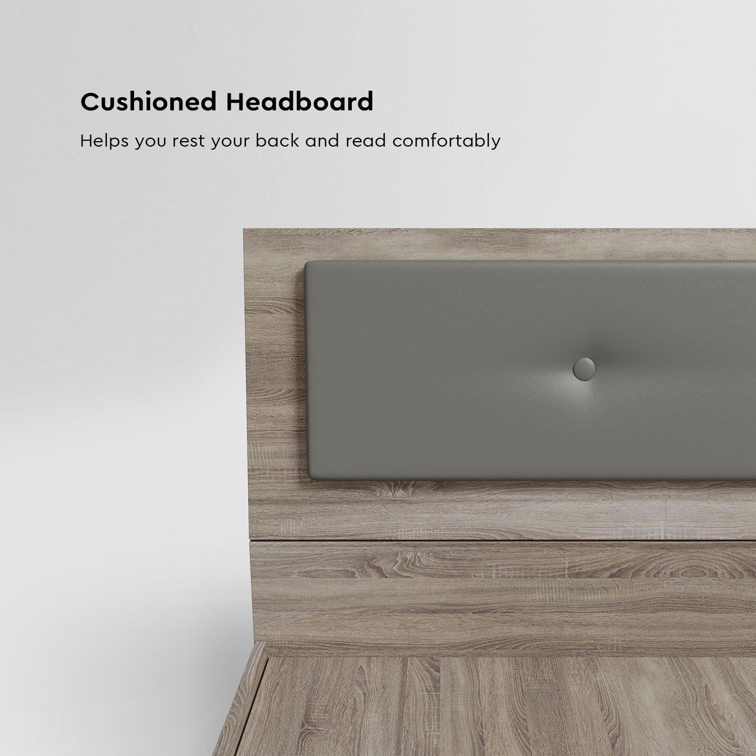 Image of Interio by Godrej Stud Engineered Wood King Drawer Bed, 218.2 cm x 186.5 cm (7.16 ft x 6.12 ft)