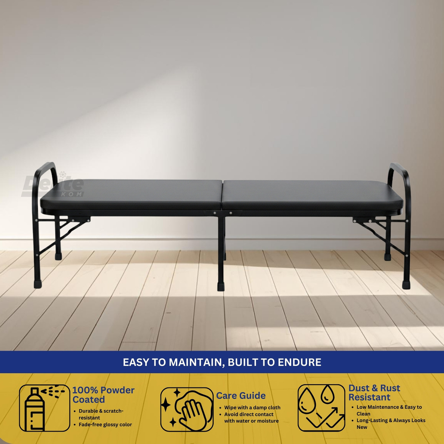 Image of Delite Kom Thor Foldable Metal Single Bed (6.7x3ft) No Install 1 Year Warranty Metal Single Bed, 204.5 cm x 92 cm (6.71 ft x 3.02 ft)