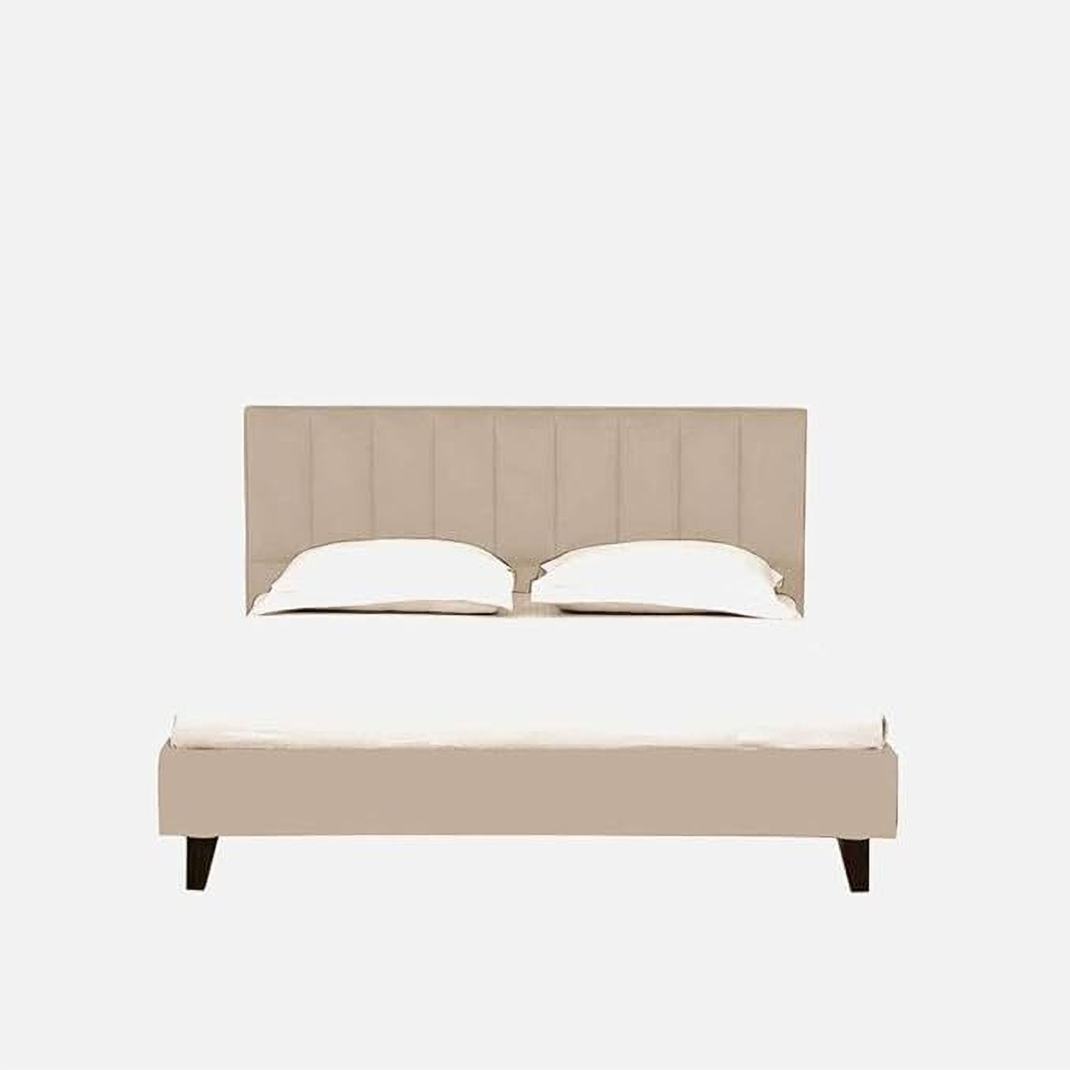 Image of Flipkart Perfect Homes Fabric Upholstered Queen Size Bed with Headboard for Bedroom /Kids Room /Hotel Engineered Wood Queen Bed, 205 cm x 157 cm (6.73 ft x 5.15 ft)