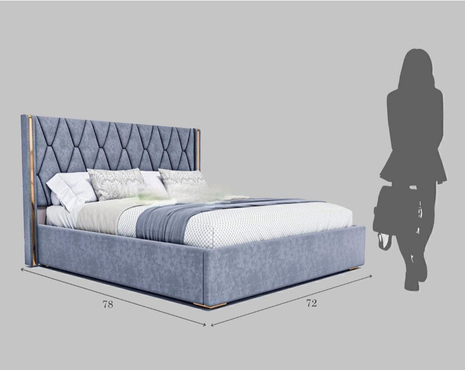Image of Green furniture Engineered Wood King Hydraulic Bed, 78 cm x 72 cm (2.56 ft x 2.36 ft)