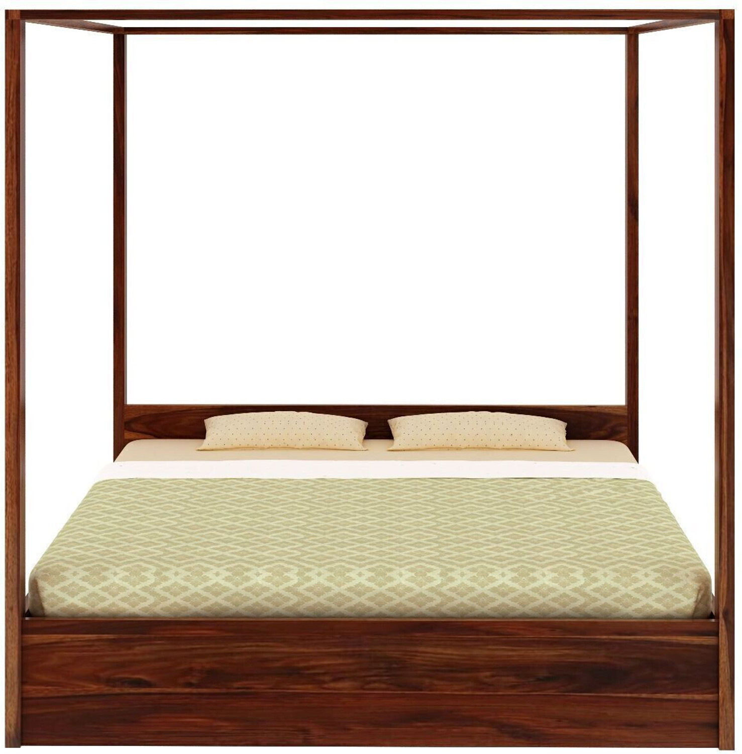 Image of WOODENJOY Sheesham Wood Bed /Wooden King Bed /Wooden Bed /Cot With Box Storage For Home Solid Wood King Box Bed, 210.82 cm x 190.5 cm (6.92 ft x 6.25 ft) (Finish Color - Natural, Delivery Condition - DIY(Do-It-Yourself))