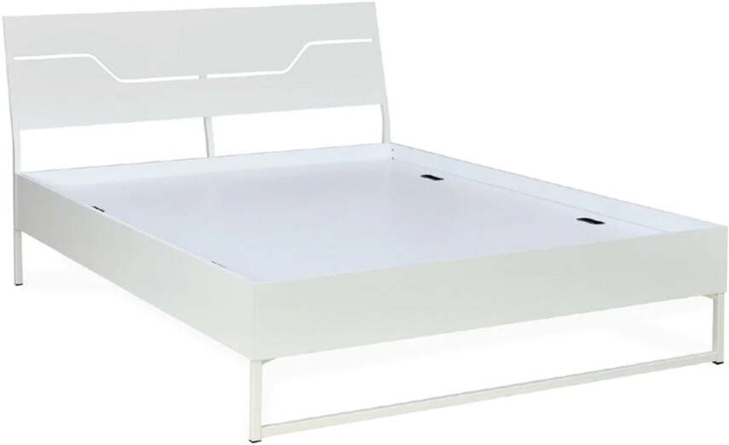 Image of Nilkamal SLEEP Grande Wood and Metal Hybrid Bed With Lite Dual Comfort Mattress Engineered Wood Queen Bed, 217.9828 cm x 156.99 cm (7.15 ft x 5.15 ft)