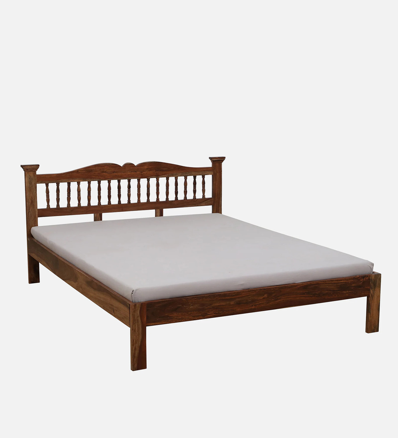 Image of Devsignature solid Wood Bed /Cot /Palaung For Bed Room /Home /Hotel Solid Wood Queen Bed, 206 cm x 165 cm (6.76 ft x 5.41 ft)
