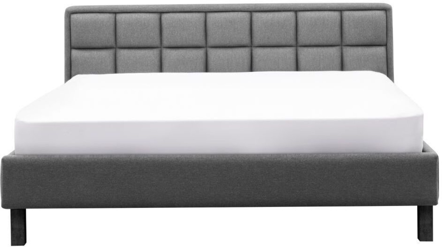 Image of Wakefit Surma Solid Wood King Bed, 213.3 cm x 190.5 cm (7.0 ft x 6.25 ft) (Finish Color - Omega Grey, Delivery Condition - Knock Down)