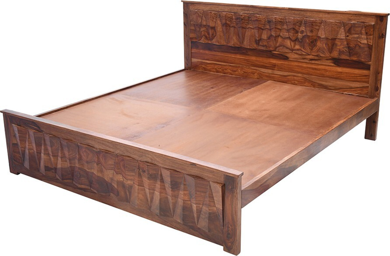 Image of Wakefit Phoenix Solid Wood King Bed, 203 cm x 186 cm (6.66 ft x 6.1 ft)