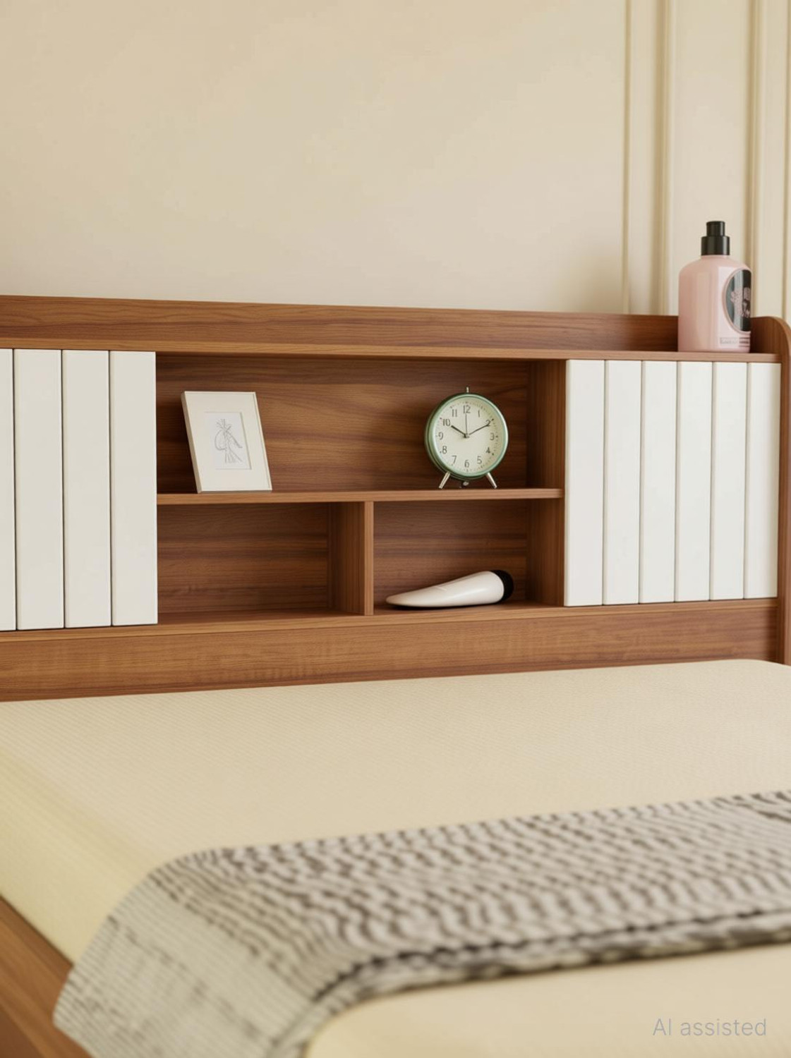 Image of neuspace Amber Engineered Wood Queen Box Bed, 221 cm x 163 cm (7.25 ft x 5.35 ft)