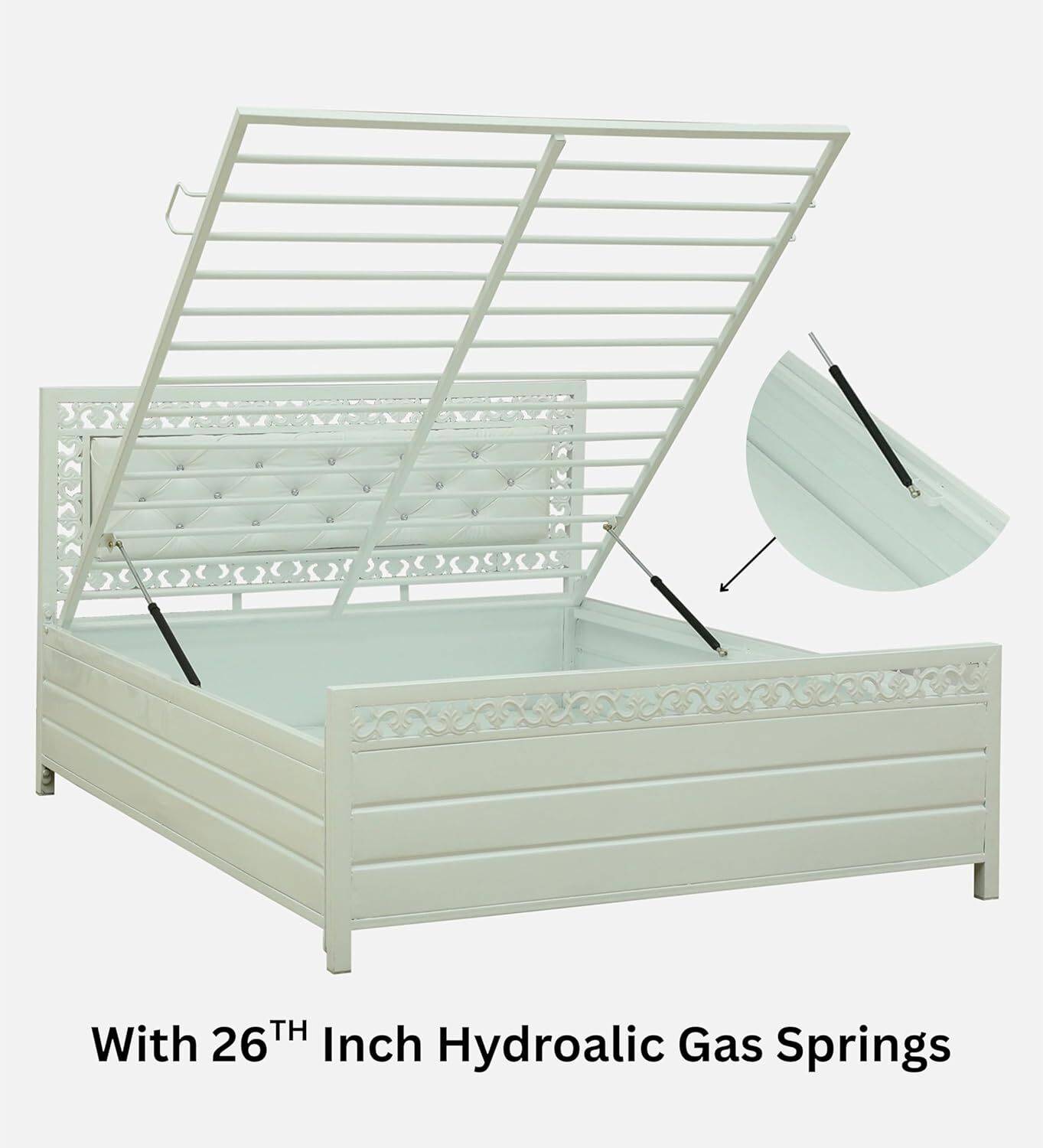 Global Carbin Metal Bed 183cm x 122cm - Image 5