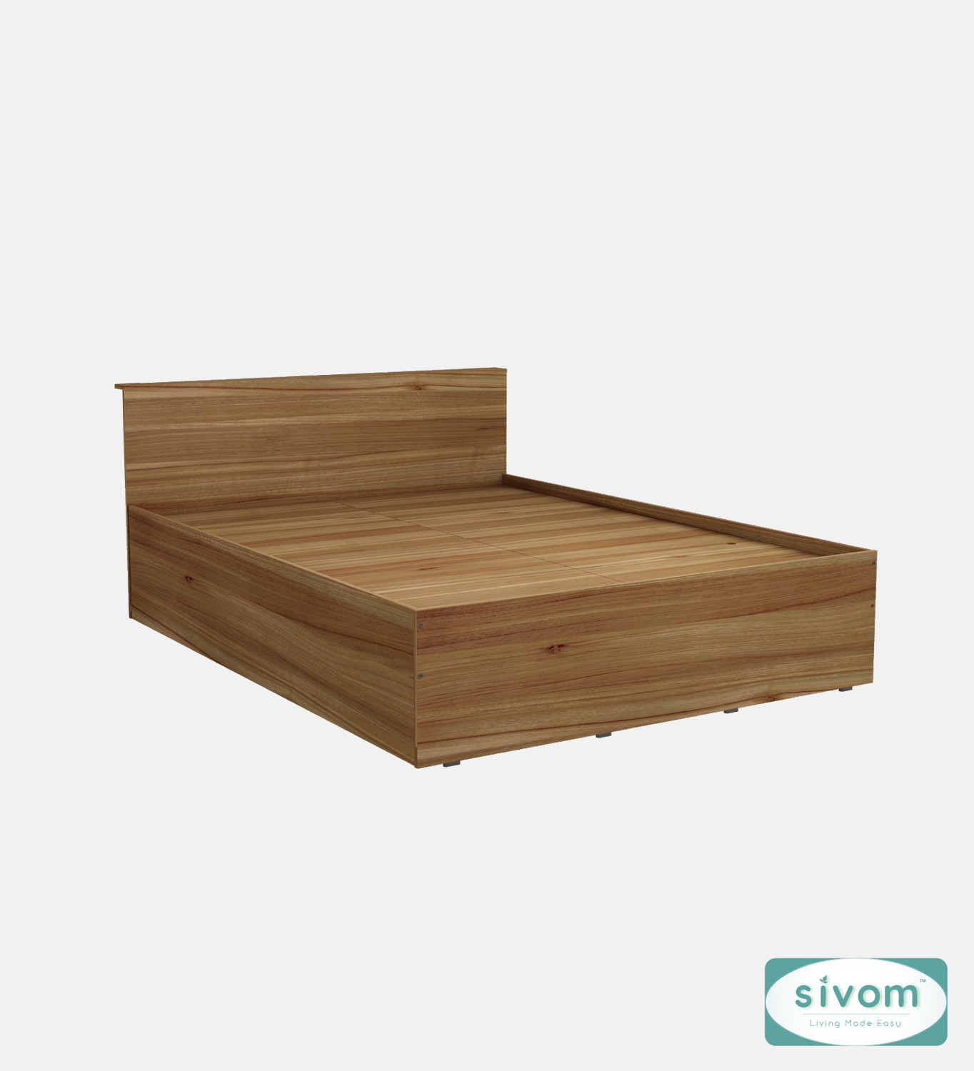 Image of SIVOM Sleepy Queen Engineered Wood Queen Box Bed, 211 cm x 157 cm (6.92 ft x 5.15 ft)