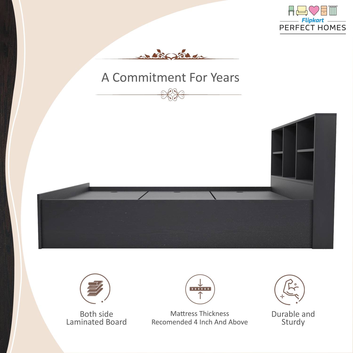 Flipkart Perfect Homes Opus Engineered Wood Queen Box Bed - Image 4