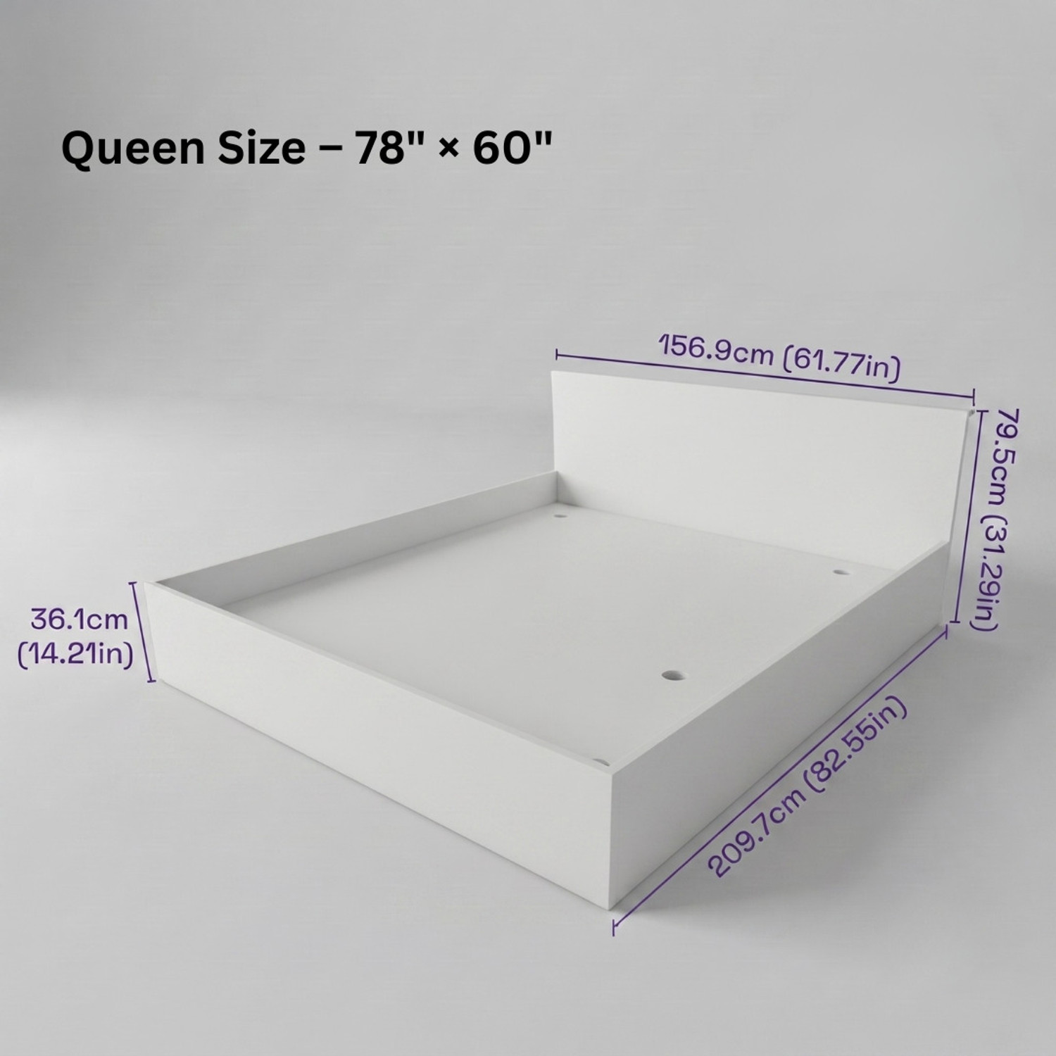 Image of Flipkart Perfect Homes Vona 17mm Thick Bedroom Furniture Engineered Wood Queen Box Bed, 210 cm x 152 cm (6.89 ft x 4.99 ft)