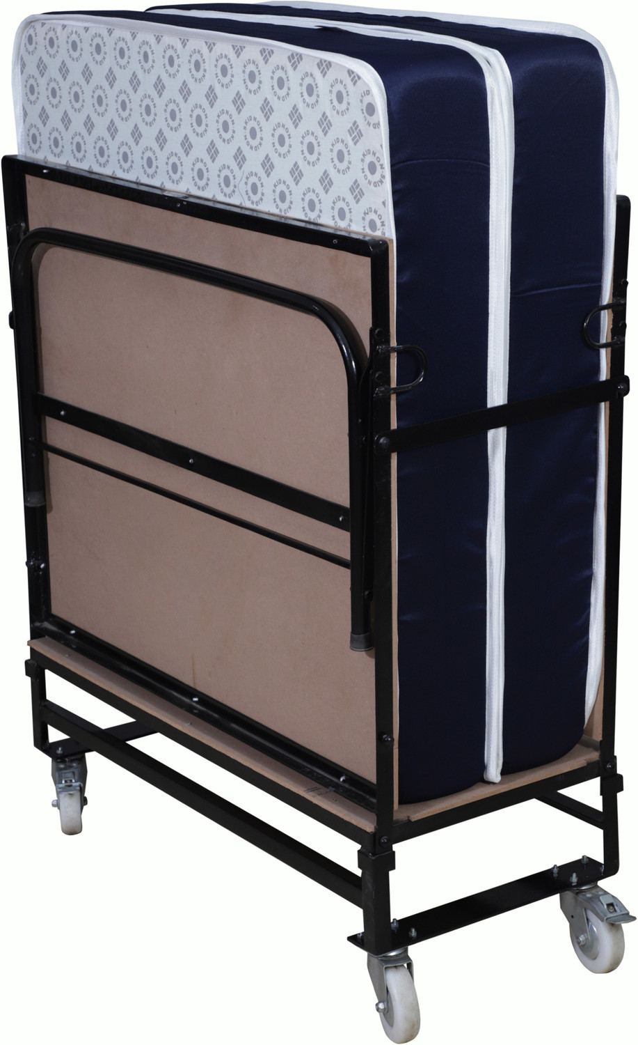 Image of Loom & Needles Rollaway Bed with Mattress Metal Single Bed, 191 cm x 92 cm (6.27 ft x 3.02 ft)