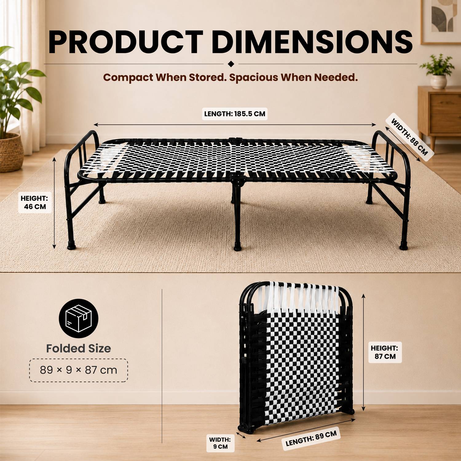 ZEPOMART Folding Bed 6 x 2.5Ft - Image 2