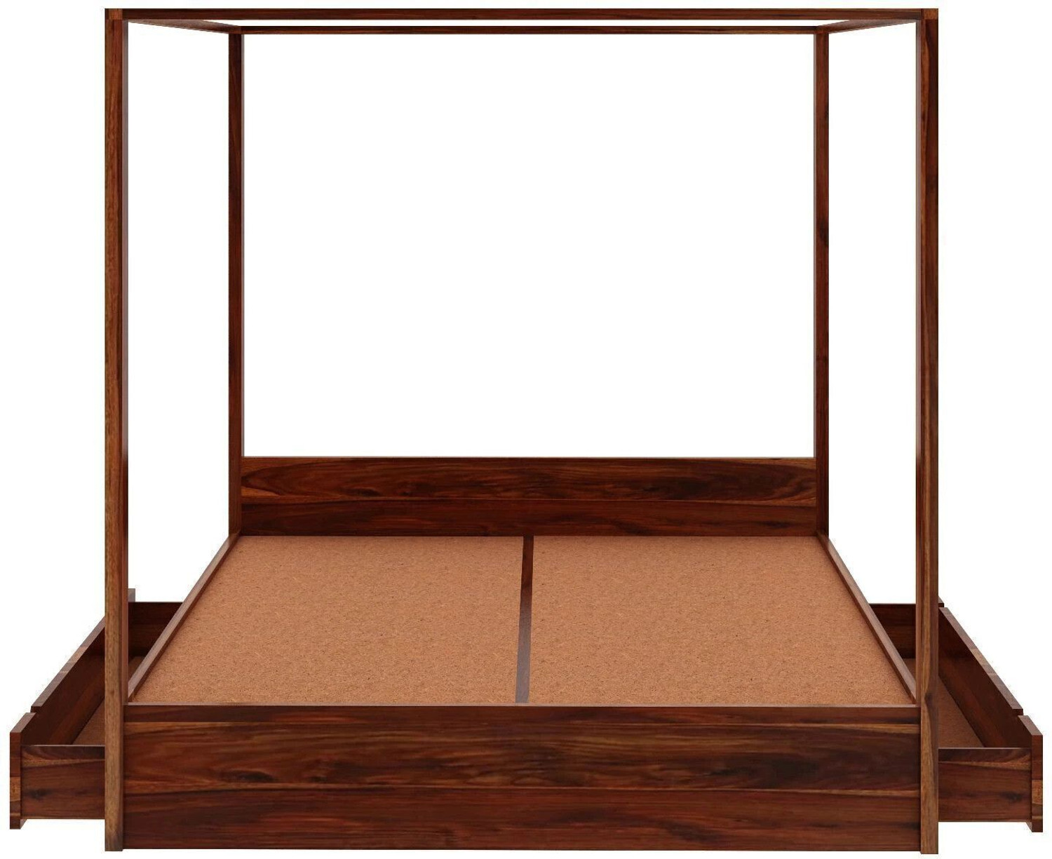 Image of WOODENJOY Sheesham Wood King Bed With Drawers Storage /Wooden Bed With Storage For Home Solid Wood King Drawer Bed, 210.82 cm x 190.5 cm (6.92 ft x 6.25 ft)