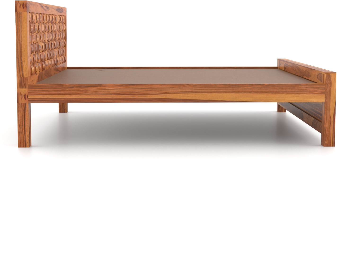 Image of Divine Arts Solid Wood Queen Bed, 205.74 cm x 157.48 cm (6.75 ft x 5.17 ft)