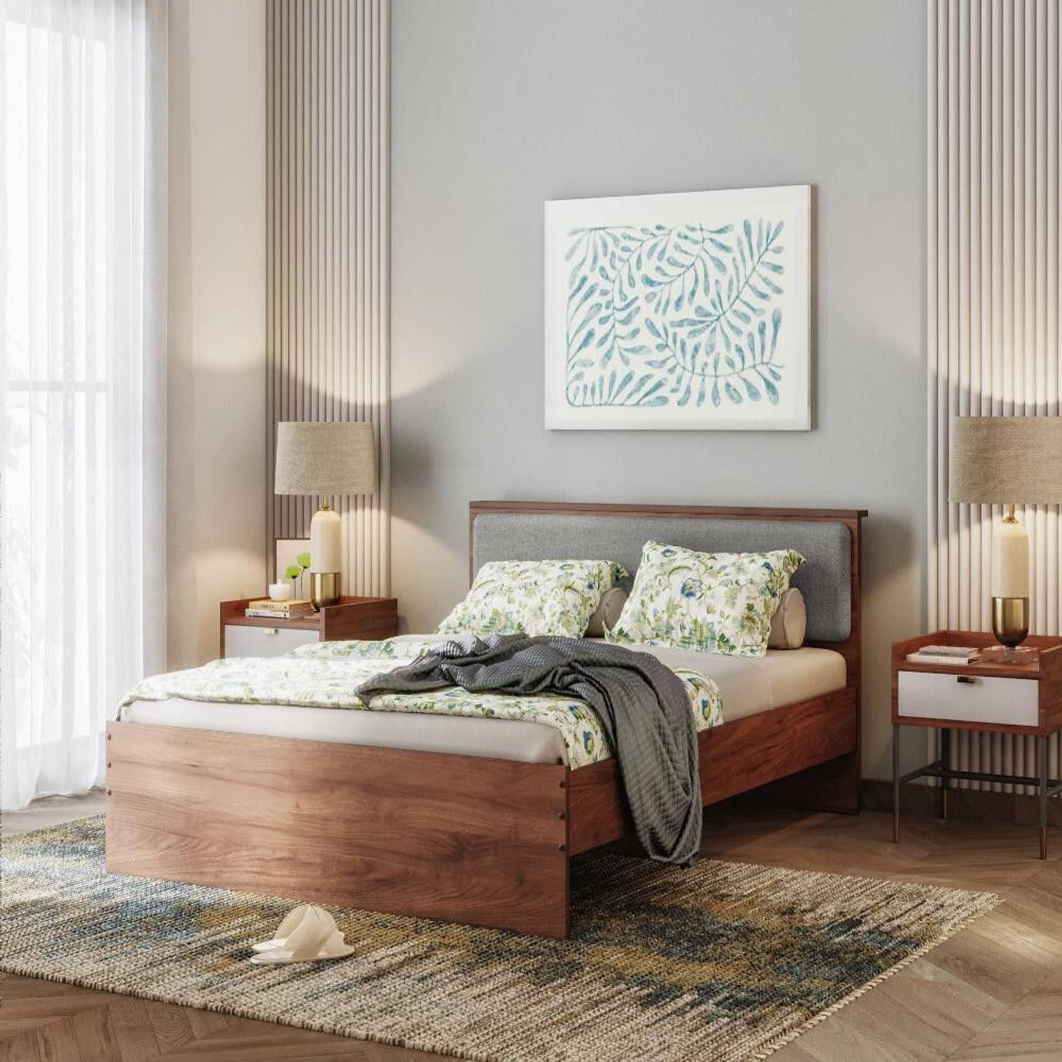 Wakefit Taurus Engineered Wood Queen Bed, 209 cm x 156 cm (6.86 ft