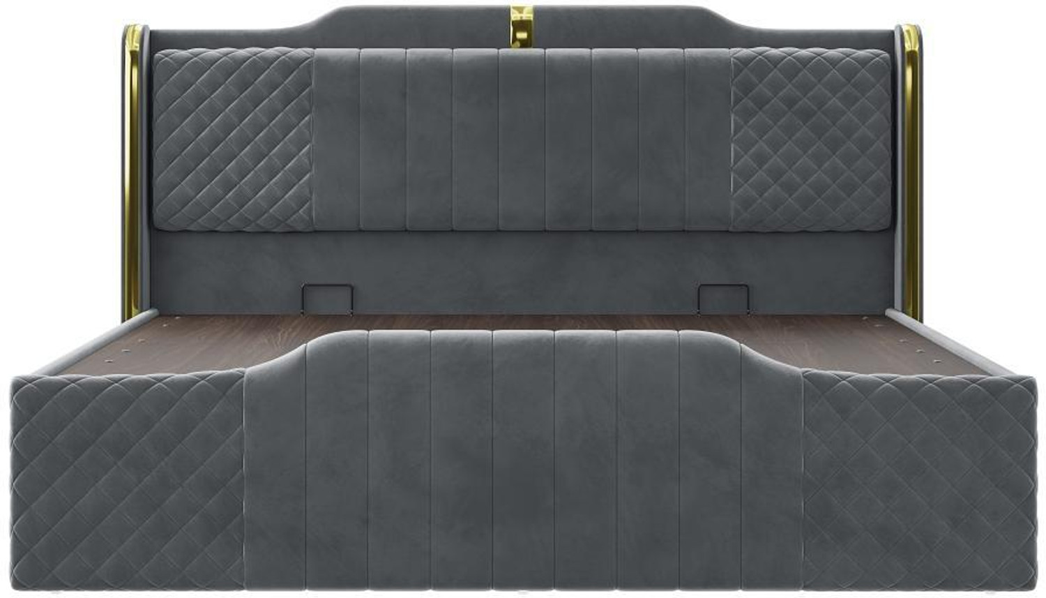 Image of Wakefit Velura Solid Wood King Hydraulic Bed, 204 cm x 207 cm (6.69 ft x 6.79 ft)