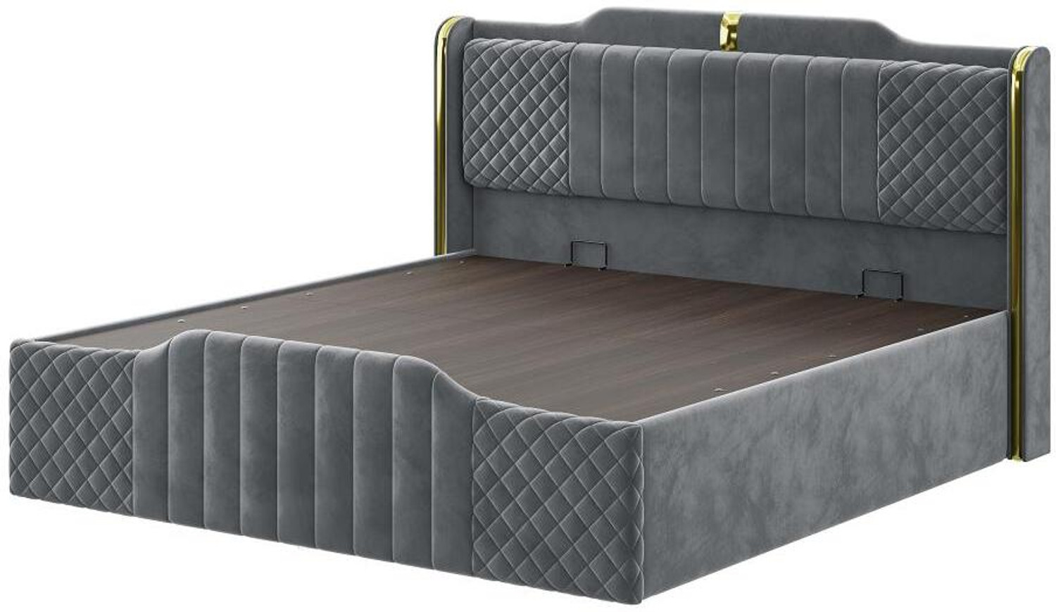 Image of Wakefit Velura Solid Wood King Hydraulic Bed, 204 cm x 207 cm (6.69 ft x 6.79 ft)