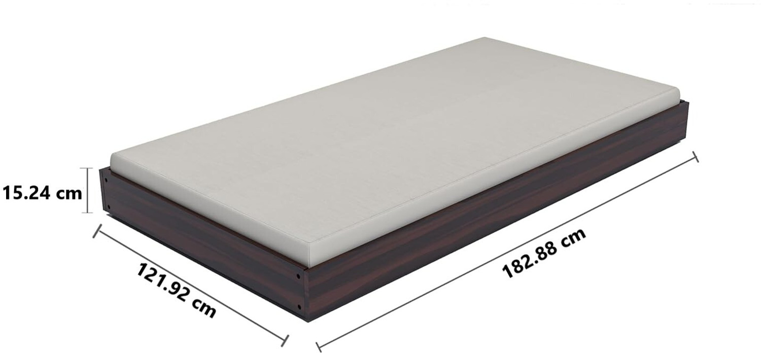 Image of Jh Decore Solid Wood Bed | Wooden Bed | Double Bed | Sheesham Wood Bed | Diwan Bed | Bed | Solid Wood Double Bed, 182.88 cm x 121.92 cm (6.0 ft x 4.0 ft)
