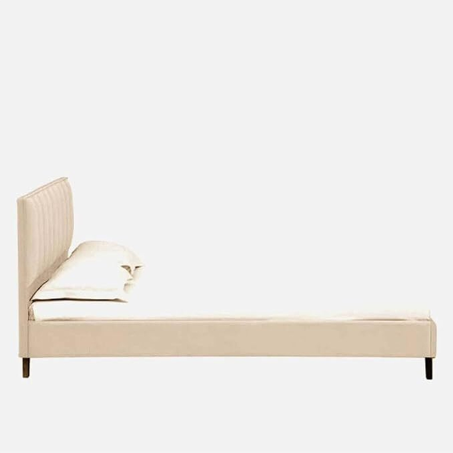 Image of Flipkart Perfect Homes Fabric Upholstered Queen Size Bed with Headboard for Bedroom /Kids Room /Hotel Engineered Wood Queen Bed, 205 cm x 157 cm (6.73 ft x 5.15 ft)