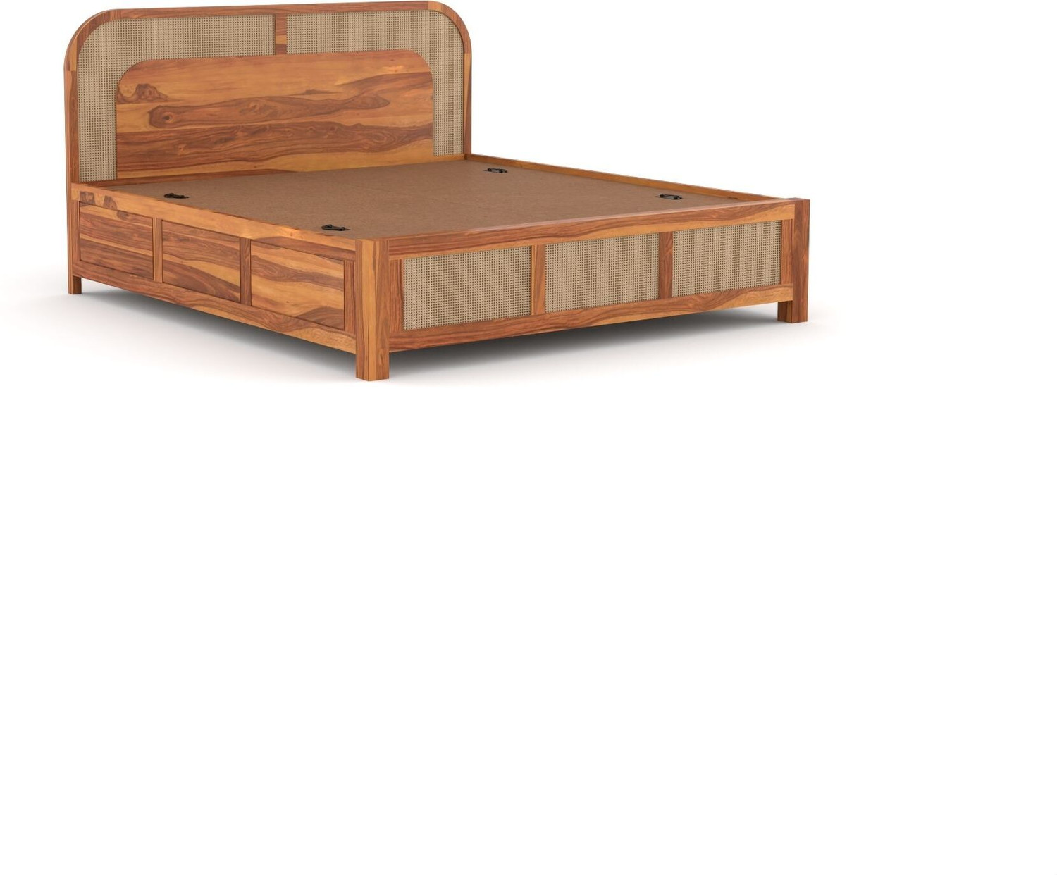 Image of BHAGWATI ART Sheesham Wood Queen Size Bed /Cot For BedRoom /Guest Room /Hotel Solid Wood Queen Bed, 205.74 cm x 160.02 cm (6.75 ft x 5.25 ft)