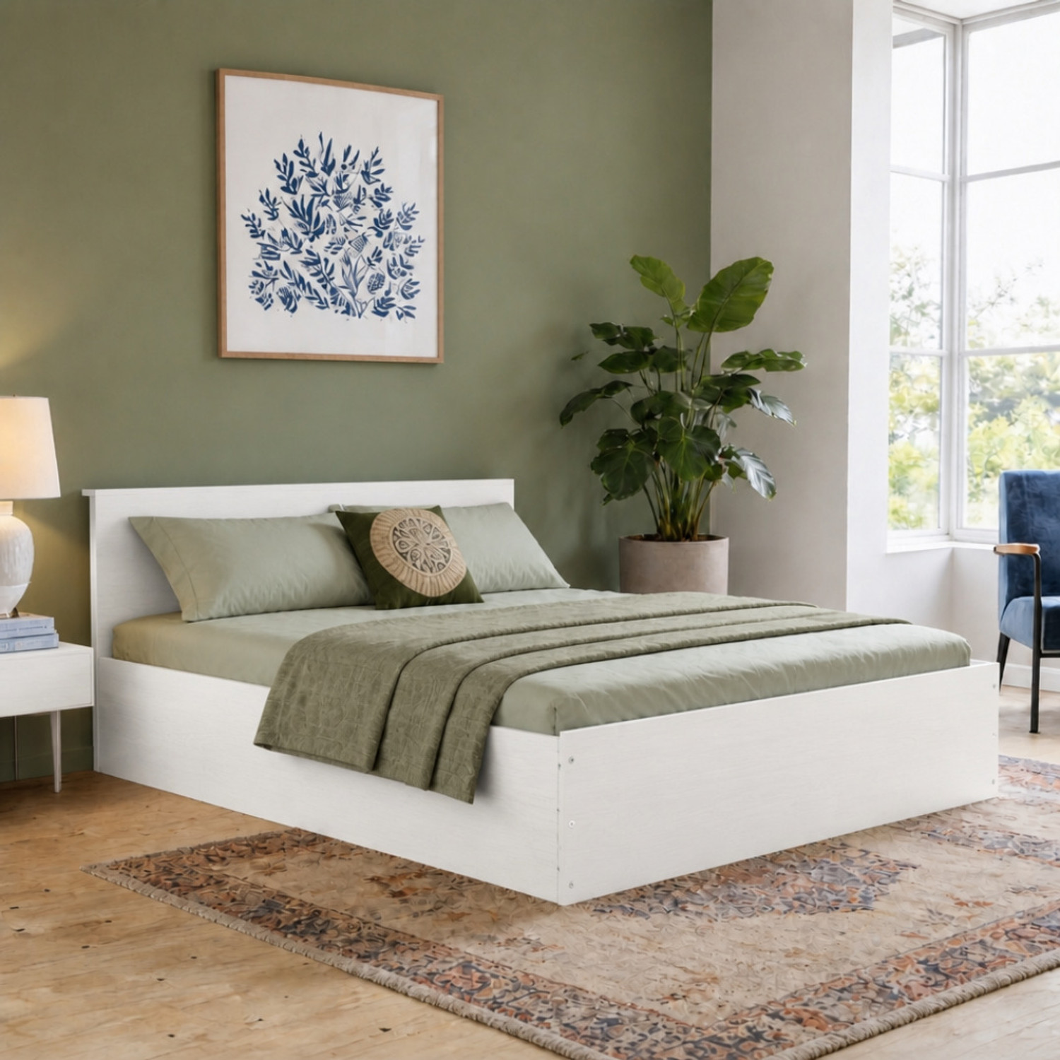 Image of Flipkart Perfect Homes Vona 17mm Thick Bedroom Furniture Engineered Wood Queen Box Bed, 210 cm x 152 cm (6.89 ft x 4.99 ft)