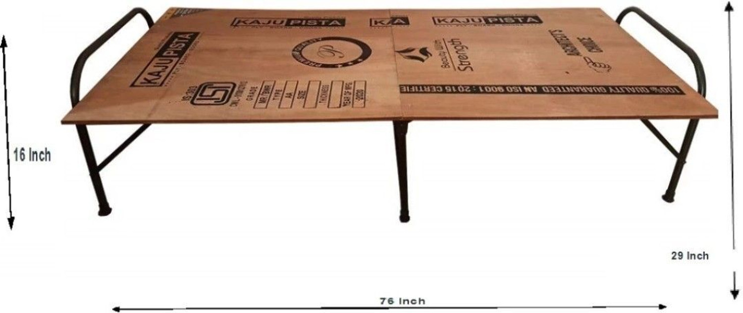 Image of STEELOART Metal King Bed, 140 cm x 72 cm (4.59 ft x 2.36 ft)