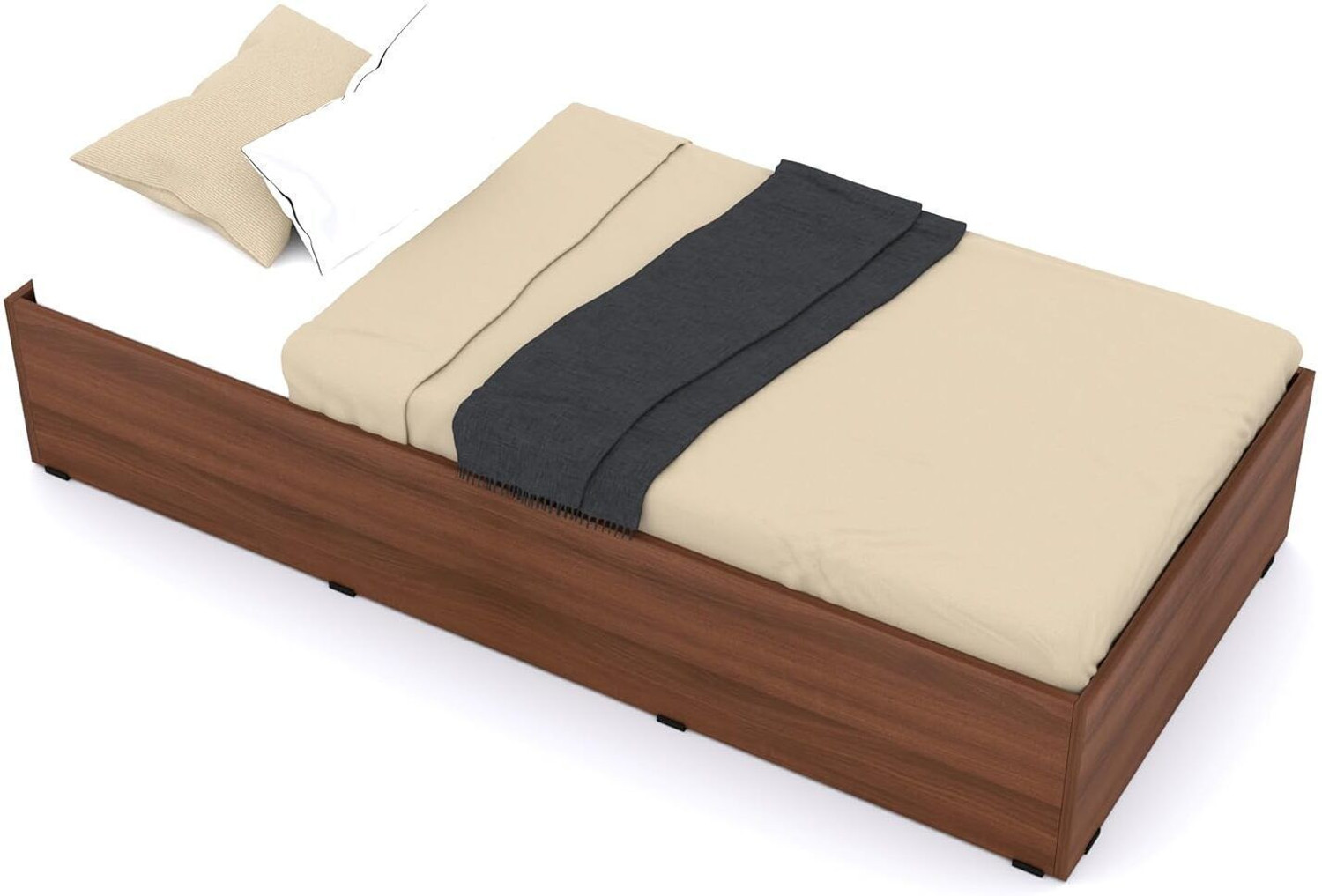 Image of Aspirata Furniture Wooden Single Bed /Cot With Box Storage for Livingroom /Drawing room /Bedroom Engineered Wood Single Box Bed, 94 cm x 200 cm (3.08 ft x 6.56 ft)