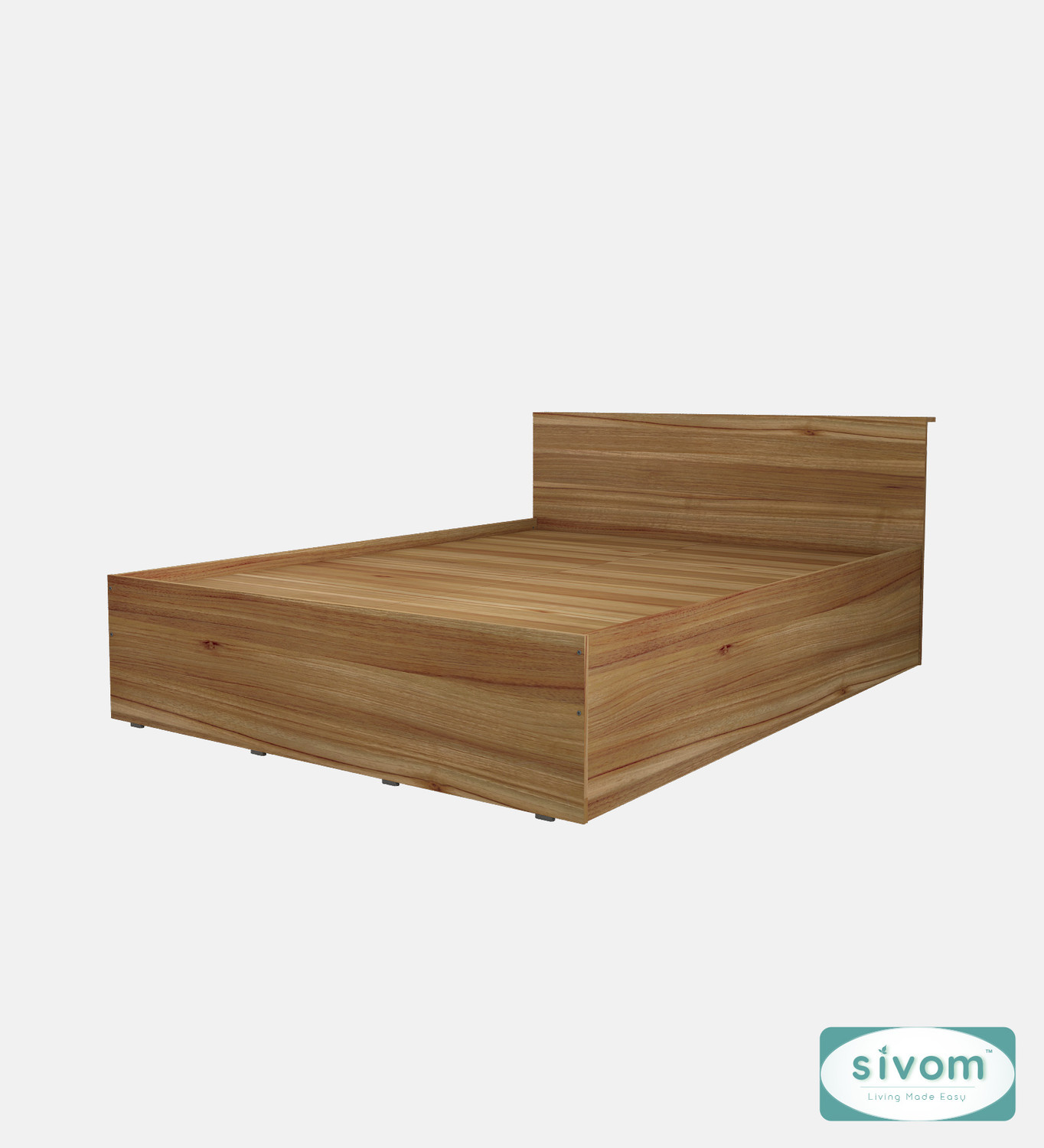 Image of SIVOM Sleepy Queen Engineered Wood Queen Box Bed, 211 cm x 157 cm (6.92 ft x 5.15 ft)