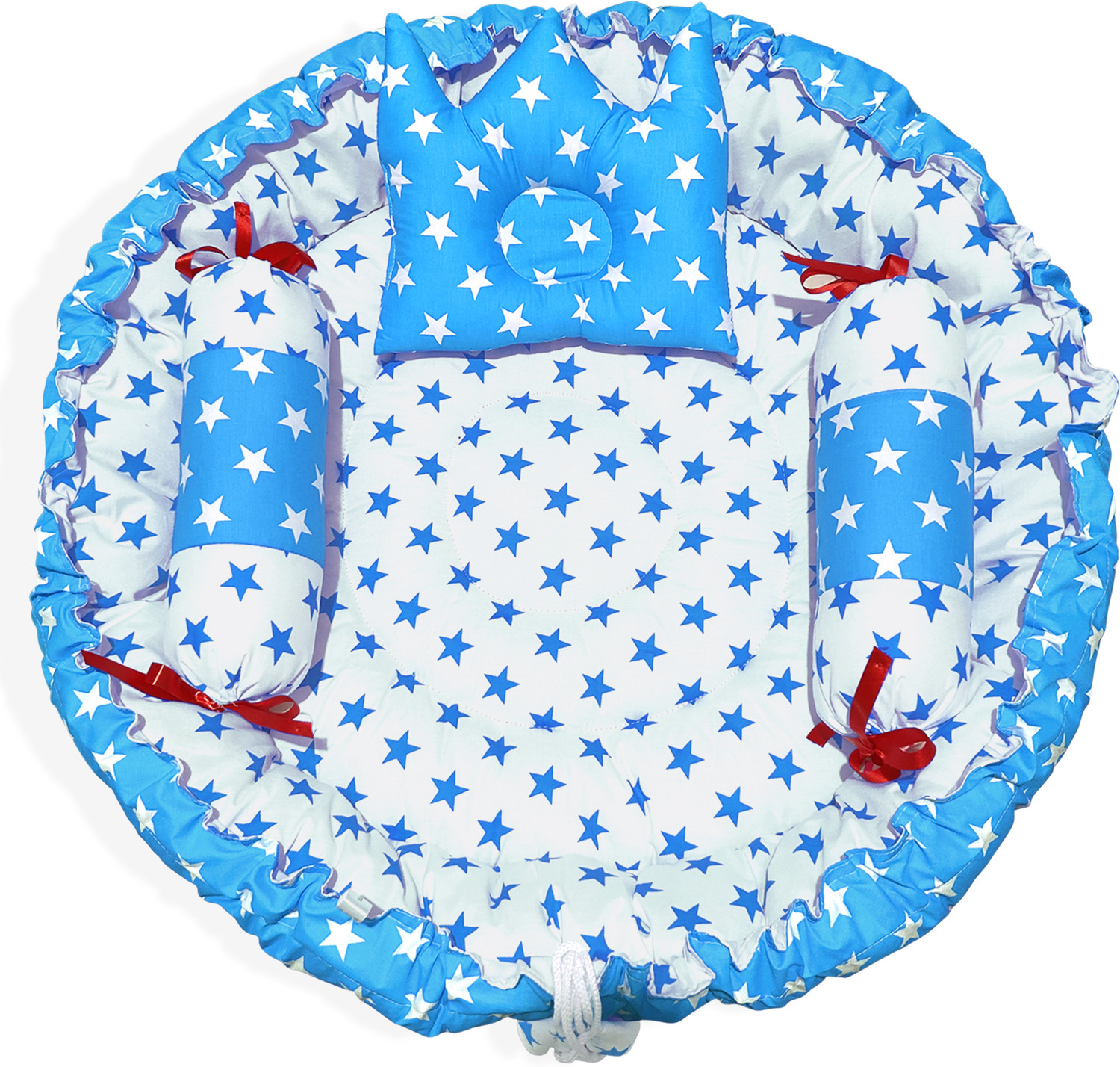 Image of MOM & SON Cotton Baby Bed Sized Bedding Set